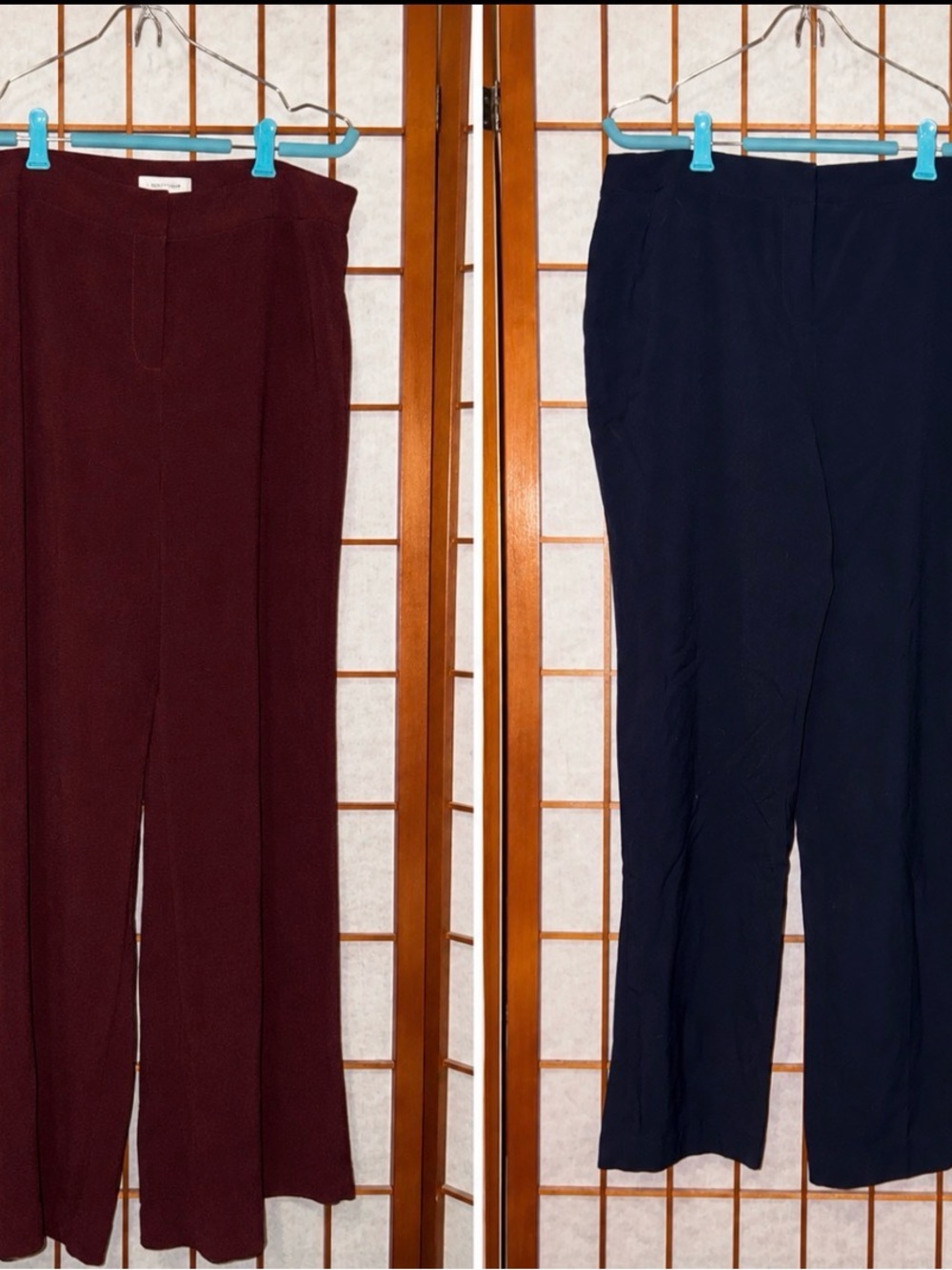 Nanette Lepore/Premise Wide-Leg Pants in Burgundy and Navy